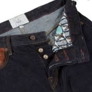 🚚Paul Smith taperedsalt&pepper indigo Jean 30